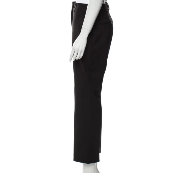New ALTUZARRA Wool High Rise Cropped Pant in Black Size 40 FR / 8 US - Picture 2 of 11